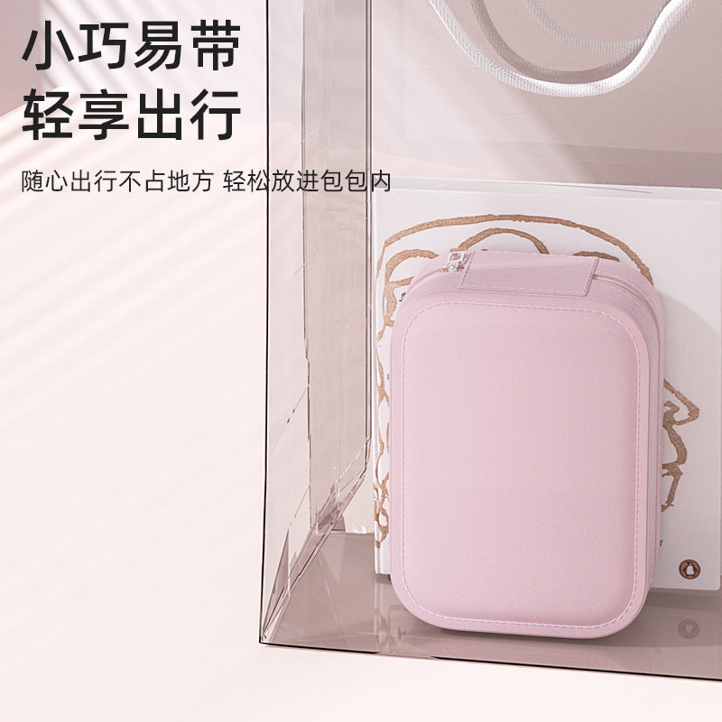 Cosmetic storage box with light mirror