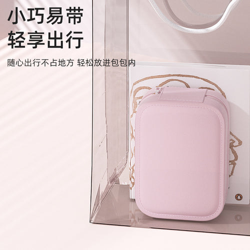 Cosmetic storage box with light mirror
